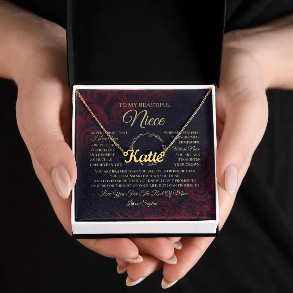 To My Beautiful Niece - Name Necklace
