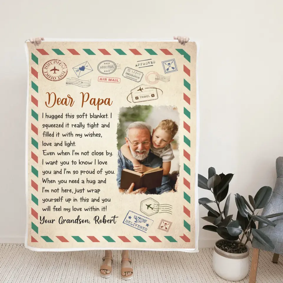 I Hugged This Soft Blanket So Tight - Personalized Blanket - Memorial Gift for Your Loved One