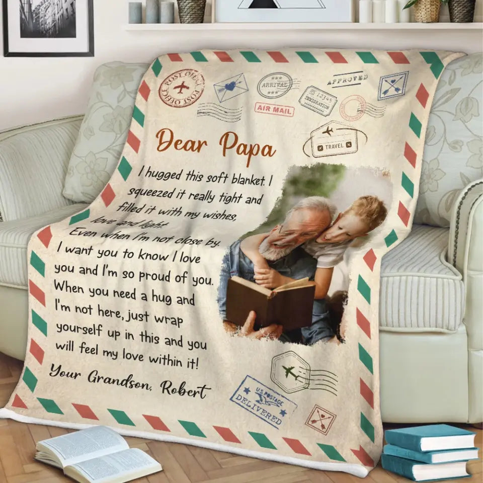 I Hugged This Soft Blanket So Tight - Personalized Blanket - Memorial Gift for Your Loved One