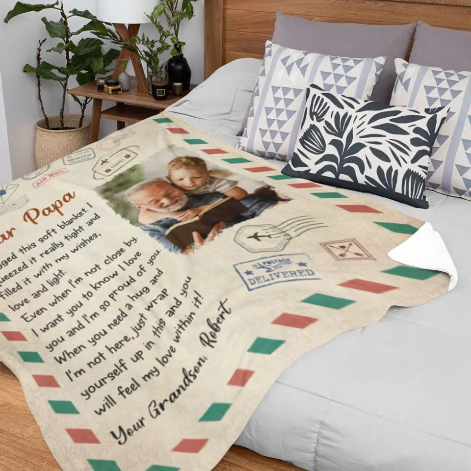 I Hugged This Soft Blanket So Tight - Personalized Blanket - Memorial Gift for Your Loved One