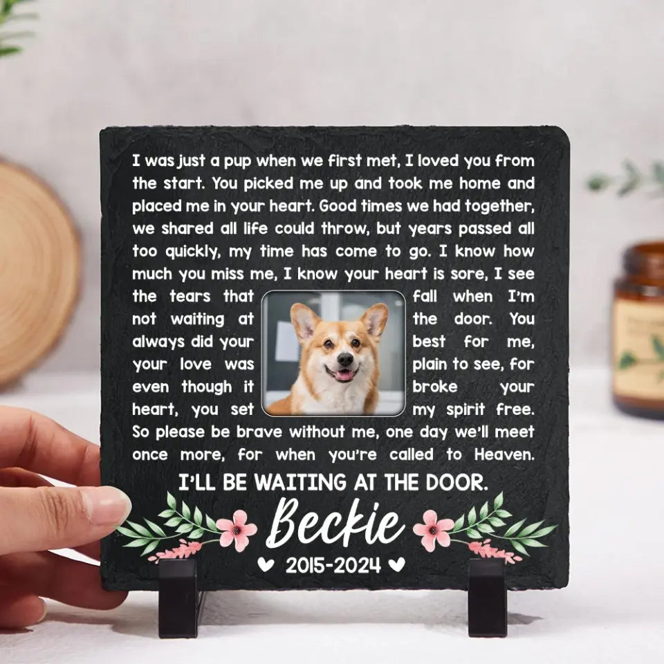 I Was Just Pup When We First Met - Memorial Garden Stone