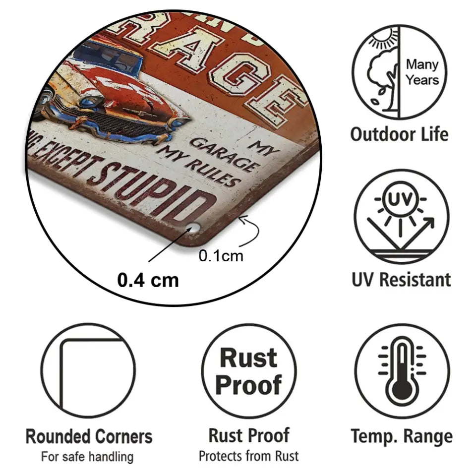 I Can Fix Anything Except Stupid Personalized Metal Sign