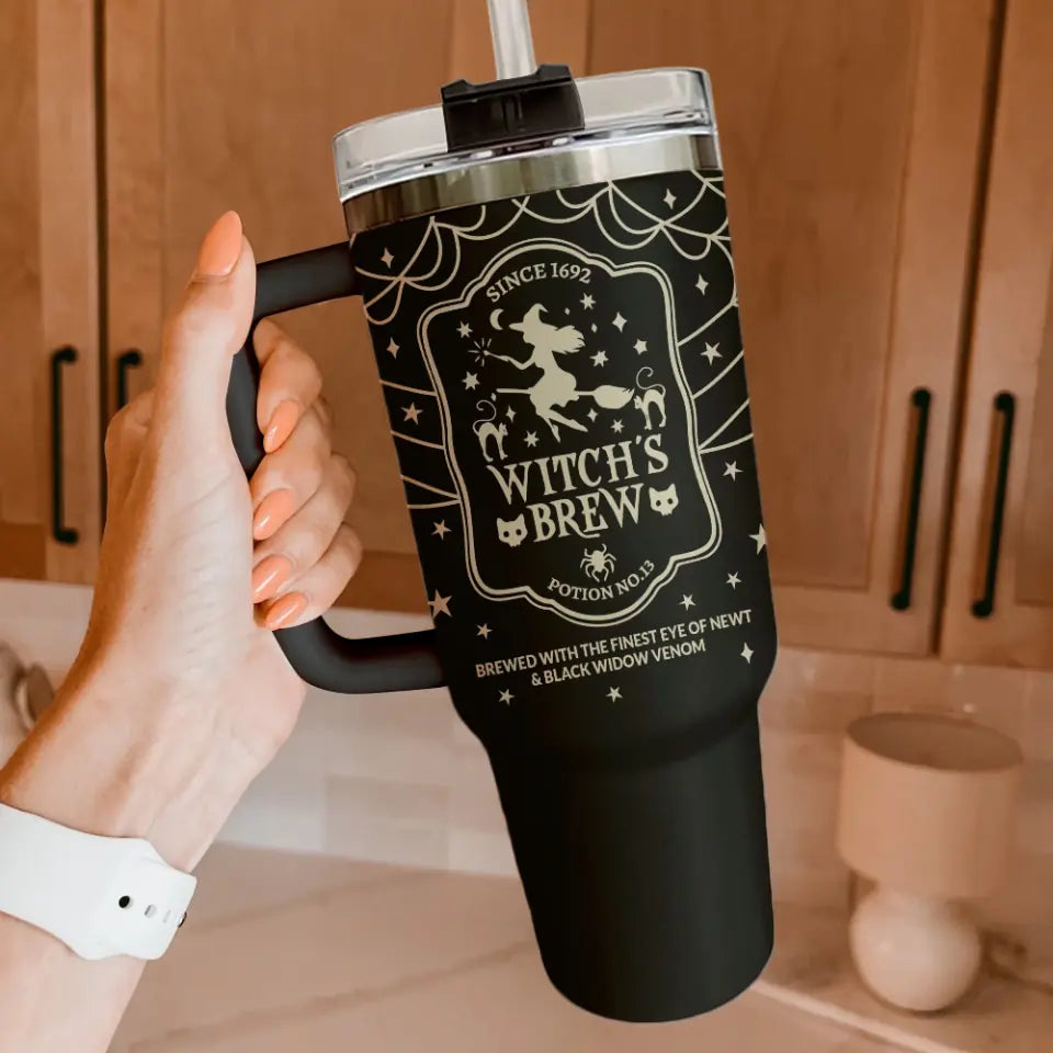 Witch's Brew - Salem 1692 - 40oz Tumbler with Handle - Witchy Tumbler Cup - Witchy Gifts