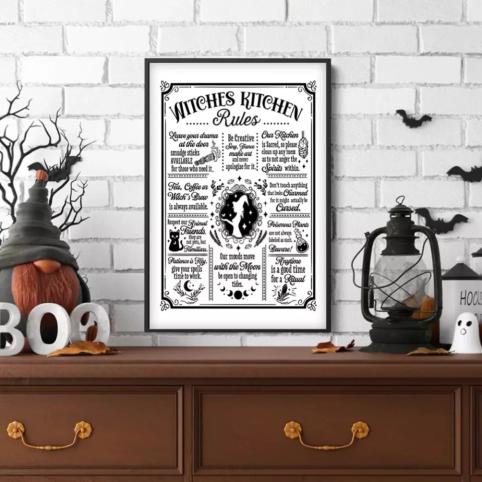Witches Kitchen Rules - Wall Art Canvas