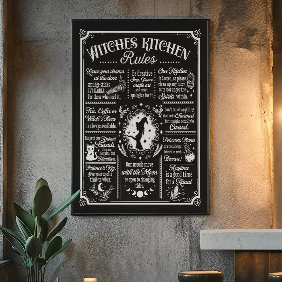 Witches Kitchen Rules - Wall Art Canvas