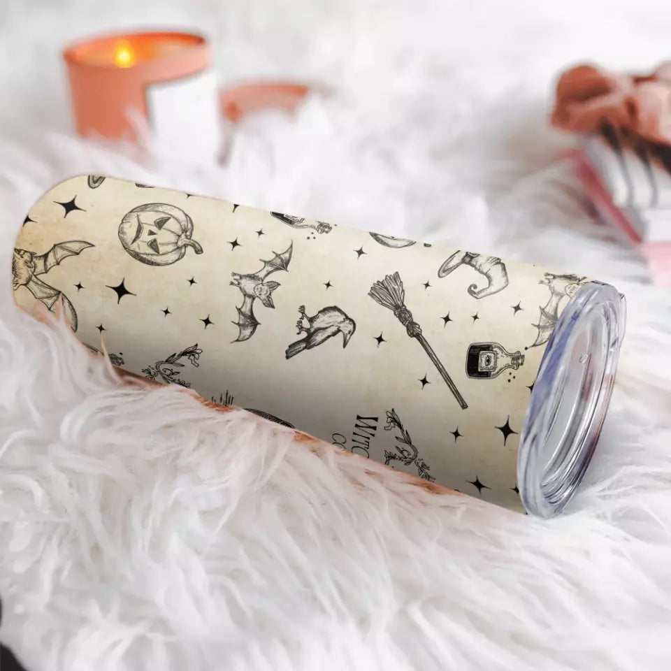 Witches Brew - Witch Coffe Cup - 20oz Skinny Tumbler - Witches Gifts - Gift for Witchy Friends, Mom, Girlfriend