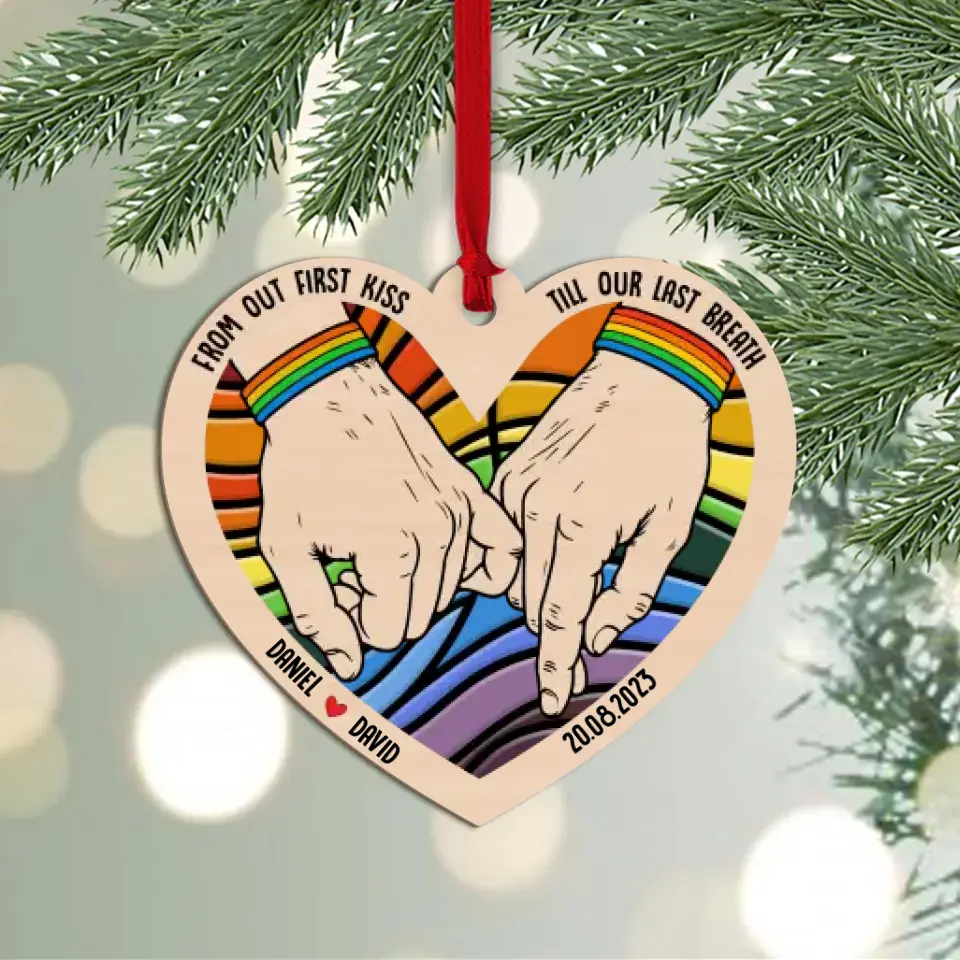 Personalized Valentine Gifts - Till Our Last Breath Personalized 2 Layered Ornament