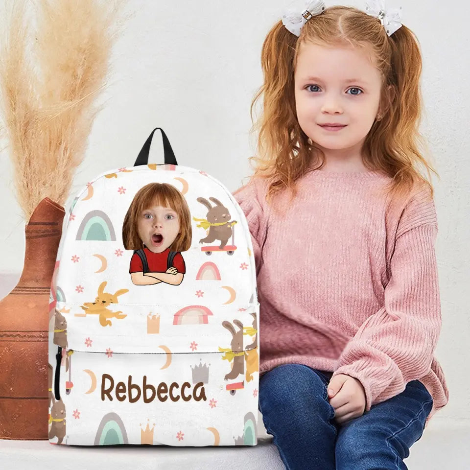 I'm Back - Personalized Custom Kid Backpack - Back To School Gift For Kid
