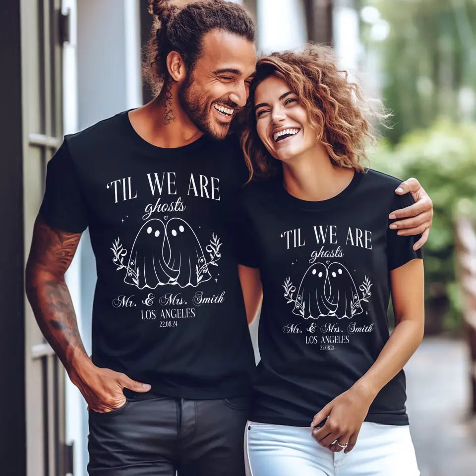 Til' We Are Ghost - Ghost Boo - Personalized Names & Date - Halloween Wedding Gift for Couples