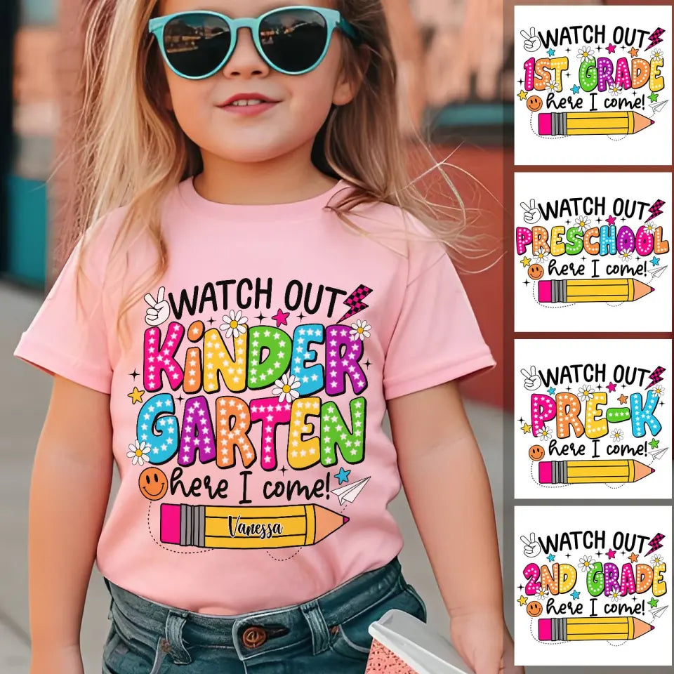 Watch Out Here I Come - Youth T-shirt - Back To School Gift