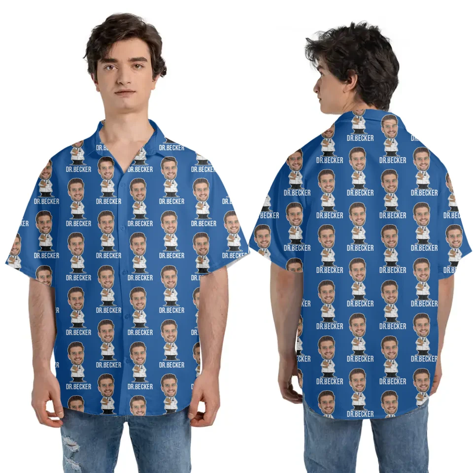 Doctor Blouse - Personalized Face Hawaii Shirt - Custom Name - Funny Gift for Doctors