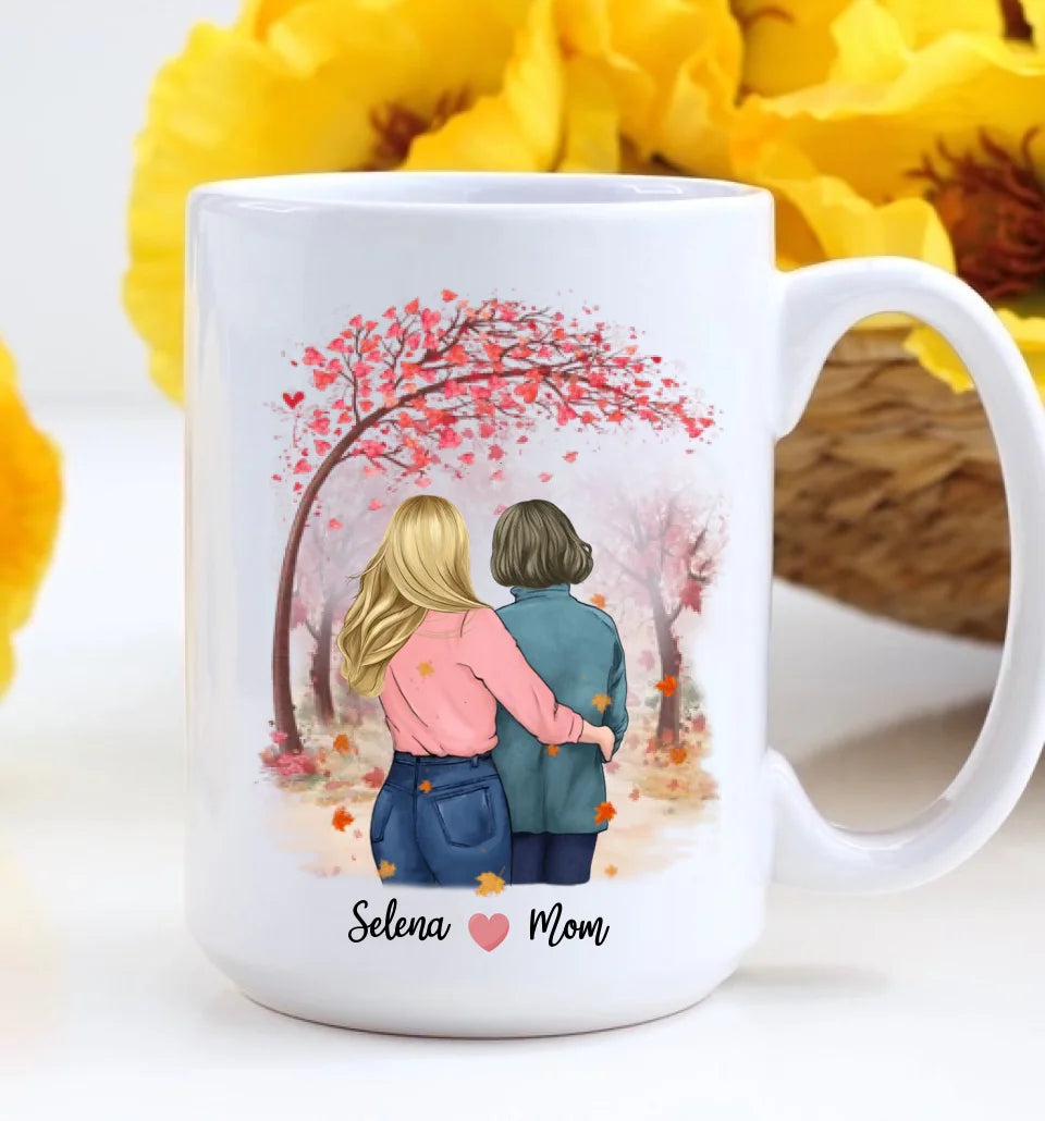 Mother & Daughter Forever Linked Together - 11oz 15oz White Mug