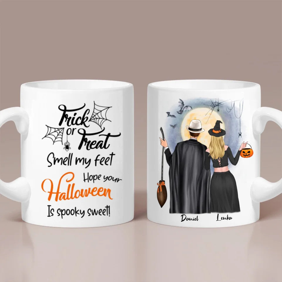 I Wanna Do Bad Things With You - Personalized Mug - Witch Gift for Couples on Halloween