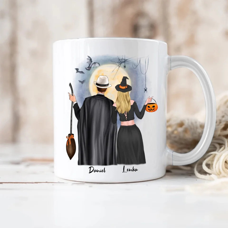 I Wanna Do Bad Things With You - Personalized Mug - Witch Gift for Couples on Halloween
