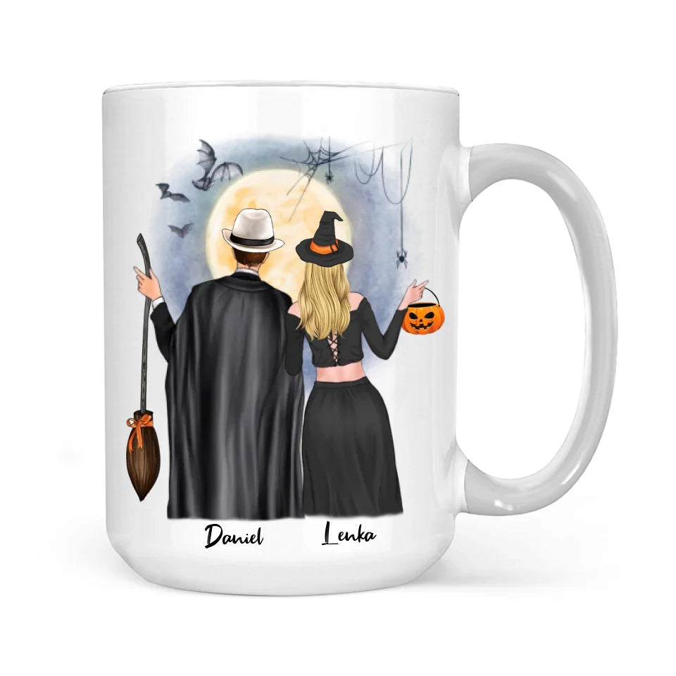 I Wanna Do Bad Things With You - Personalized Mug - Witch Gift for Couples on Halloween