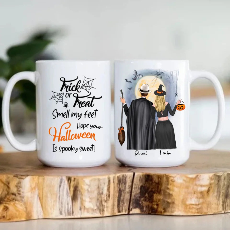 I Wanna Do Bad Things With You - Personalized Mug - Witch Gift for Couples on Halloween