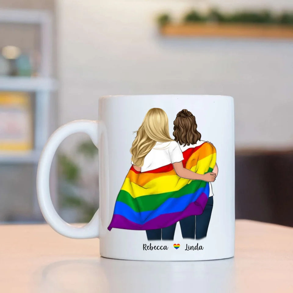 I Want All Of My Last To Be With You - Personalized White Mug - Gift For Lesbian