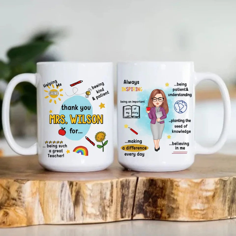 Thank You For Being Such A Great Professor - 11oz 15oz White Mug - Gift For Professor Teacher