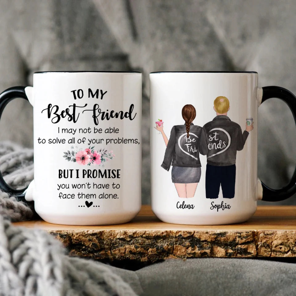 Best Friends Forever - Male & Female Friends - Personalized Mug For Besties Friends
