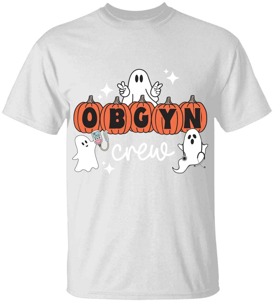 Spooky Ghost Obgyn Crew - T-shirt - Gift For Obgyn