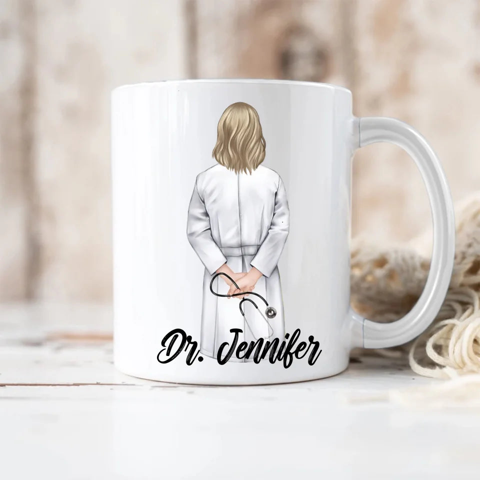OB-GYN Description - White Mug - Thank You Gift For Obgyn