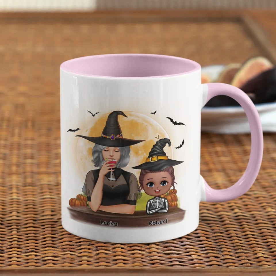 mockup-featuring-an-11-oz-colored-rim-mug-placed-next-to-a-muffin-33190