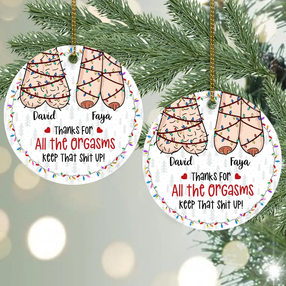 Annoying Each Other For Many Years - Circle Ceramic Ornament - Gift For Couples Christmas