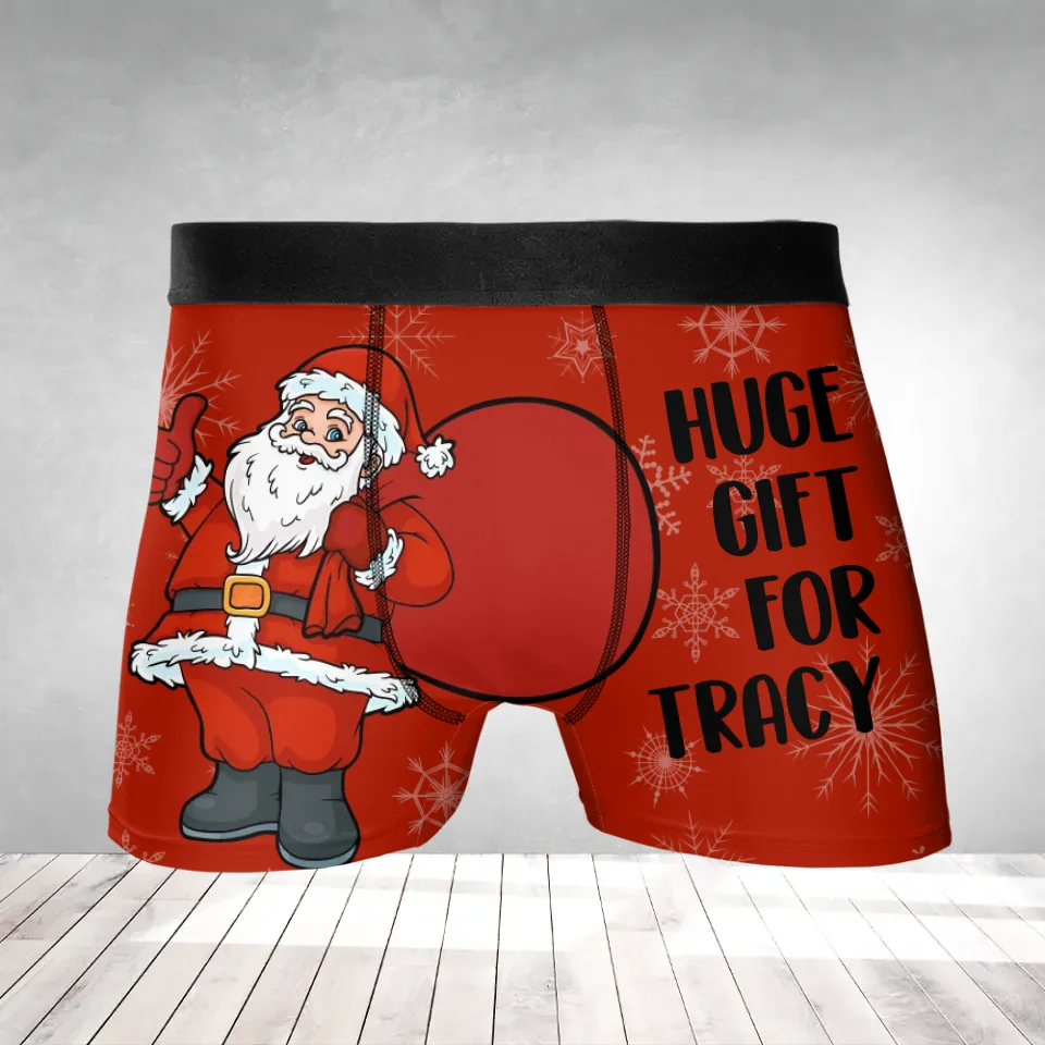 Huge Gift For Her - Personalized Men's Boxer - Funny Christmas Gift For Him Her