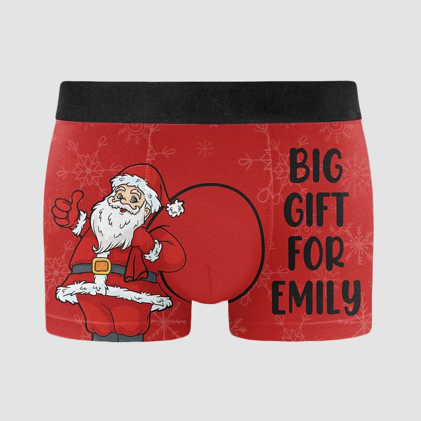 Huge Gift For Her - Personalized Men's Boxer - Funny Christmas Gift For Him Her