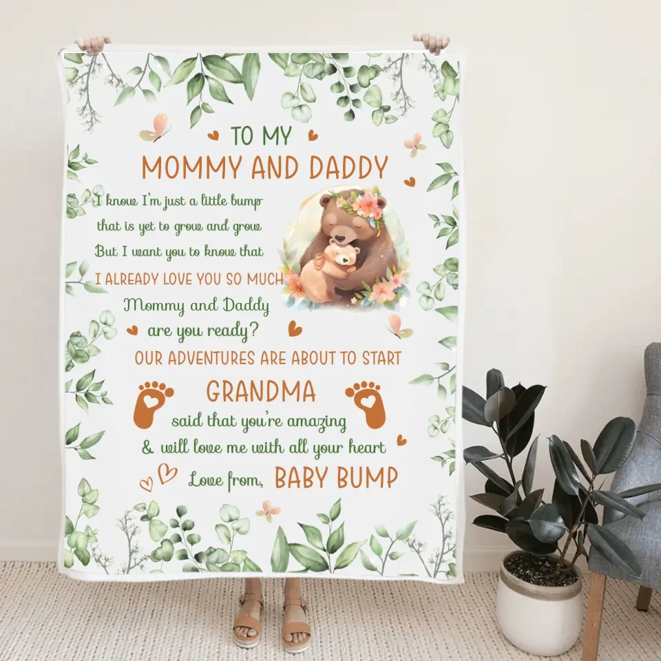 Grandma Said That You're Amazing - Personalized Fleece Blanket - Gifts For Pregnant Mom New Dad