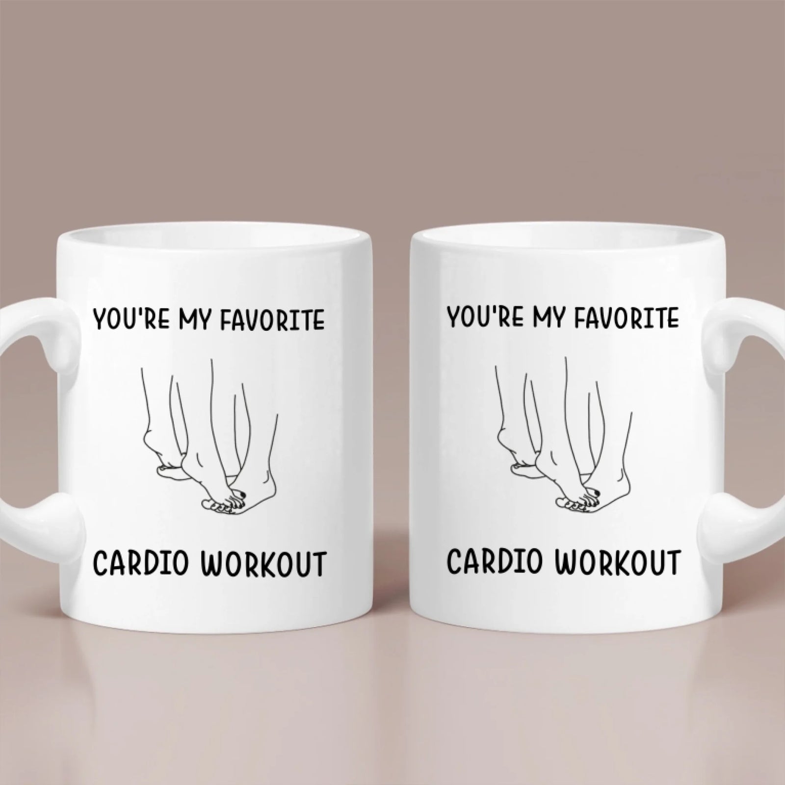 Funny Valentine's Day Gifts - You're My Favorite Cardio Workout - Gift For Her/Him, Couple Gifts, Valentine Mug