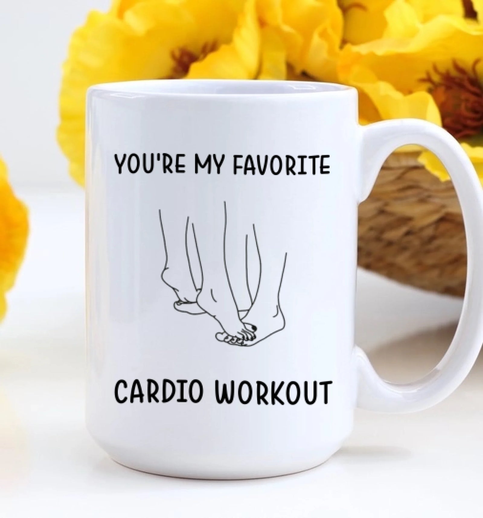 Funny Valentine's Day Gifts - You're My Favorite Cardio Workout - Gift For Her/Him, Couple Gifts, Valentine Mug