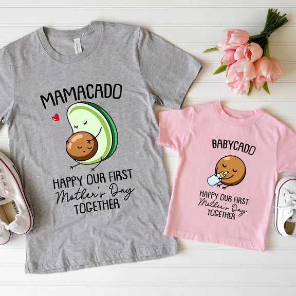 Personalized Matching Outfit - Family Avacado Shirts - Mamacado, Dadacado, Babycado - Pregnancy Announcement - Avocado Couple Tee