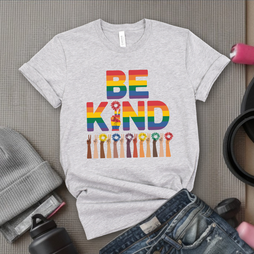 Be Kind Flowers - Girl Power Inspirational T-Shirt - Women Empowerment Tee - Gift for Her - Bella Canvas 3001