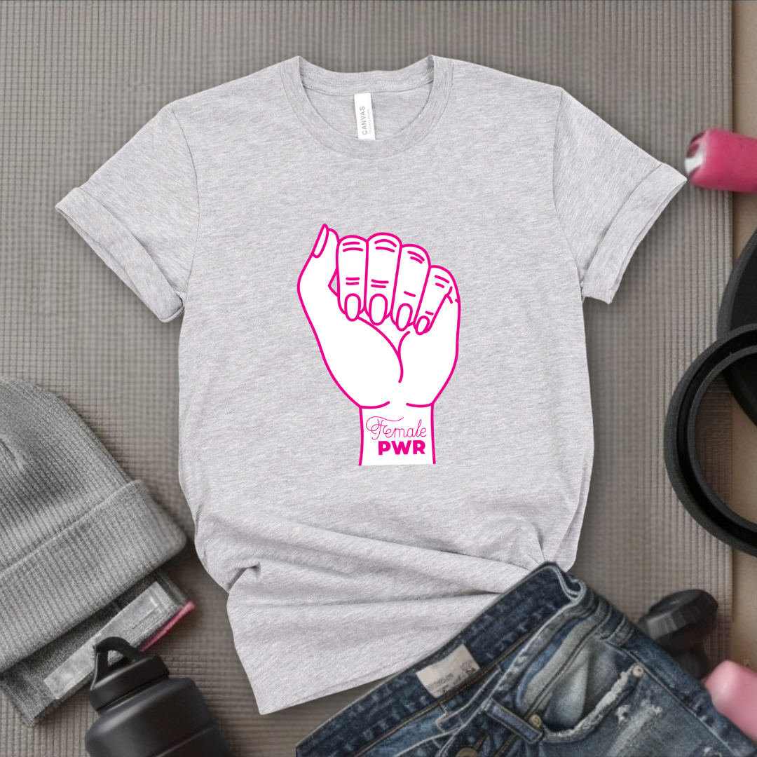 Feminist Fist - Retro Sarcastic T-Shirt - Women Right Shirts - Unisex Jersey Short Sleeve Shirt - Gift for Her - Bella Canvas 3001