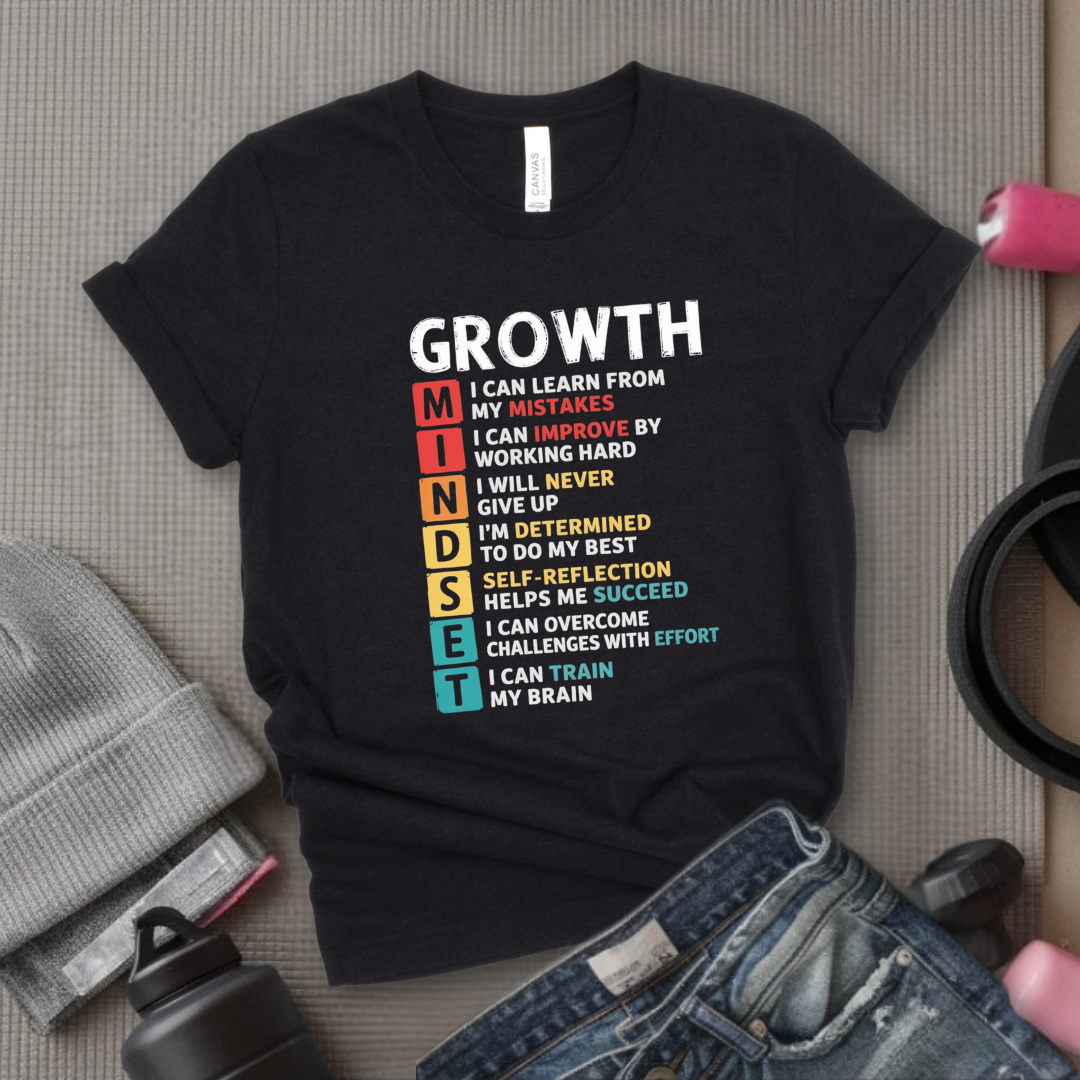 Growth Mindset - Women Empowerment Tee - Gift for Her - Bella Canvas 3001