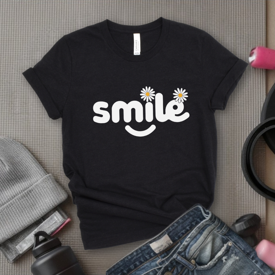 Smile Daisy - Feminist T-Shirt - Women Empowerment Tee - Bella Canvas 3001