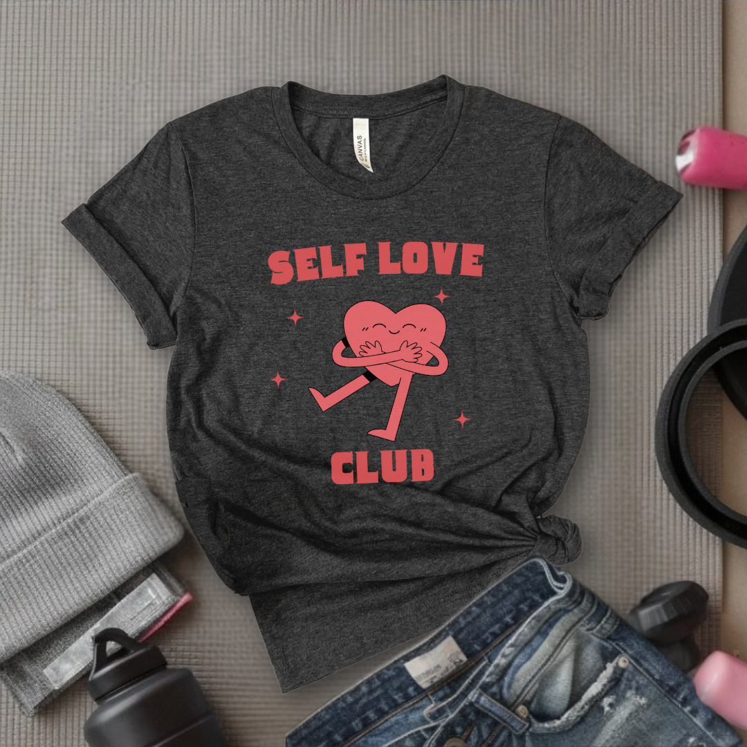 Aesthetic Self Love Tshirt - Cute Mental Health T-shirt - Y2K Trendy Tee - Vintage Aesthetic Graphic Tee - Gift for Feminists - Bella Canvas 3001