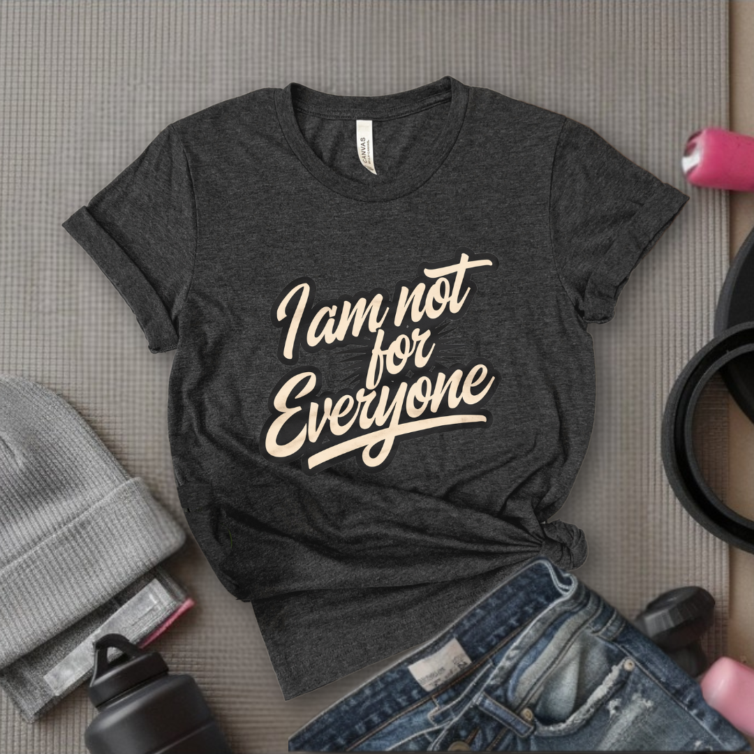 I am not for Everyone T-shirt - Unisex Jersey Short Sleeve Shirt - Women Right Inspired Tee - Self Gift - Bella Canvas 3001