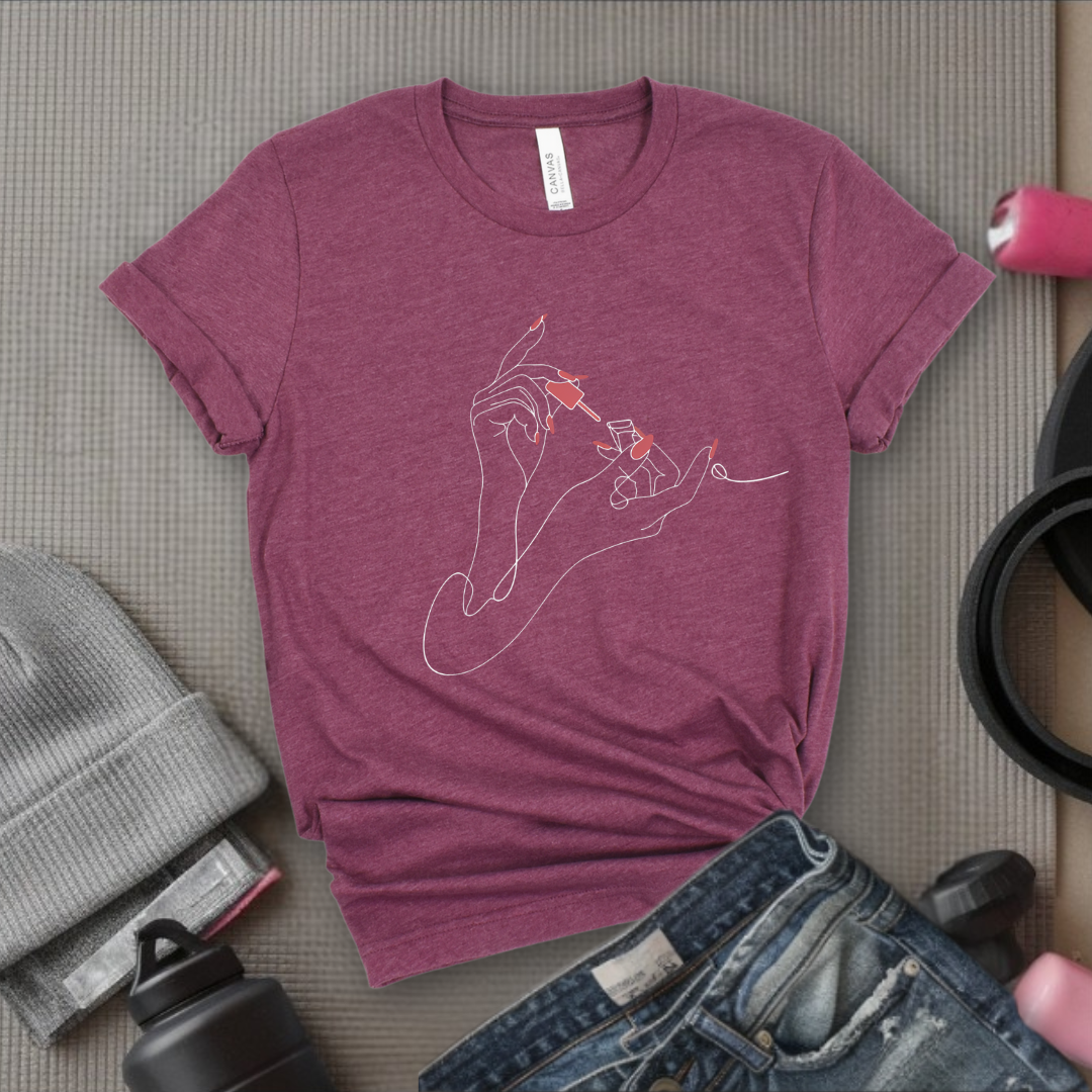 Nail Polish - Feminist T-Shirt - Women Empowerment Tee - Unisex Shirt - Bella Canvas 3001
