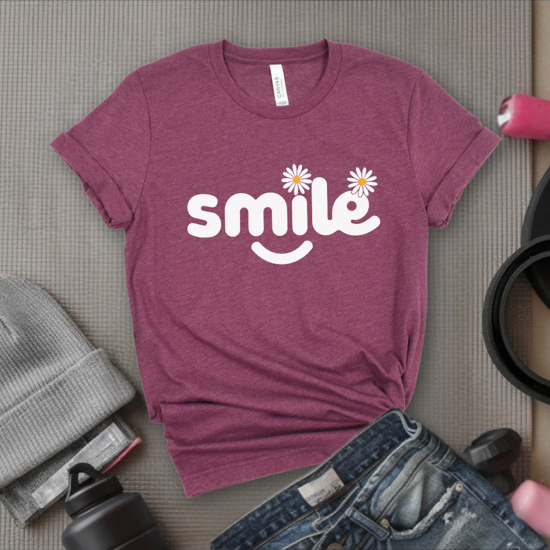 Smile Daisy - Feminist T-Shirt - Women Empowerment Tee - Bella Canvas 3001