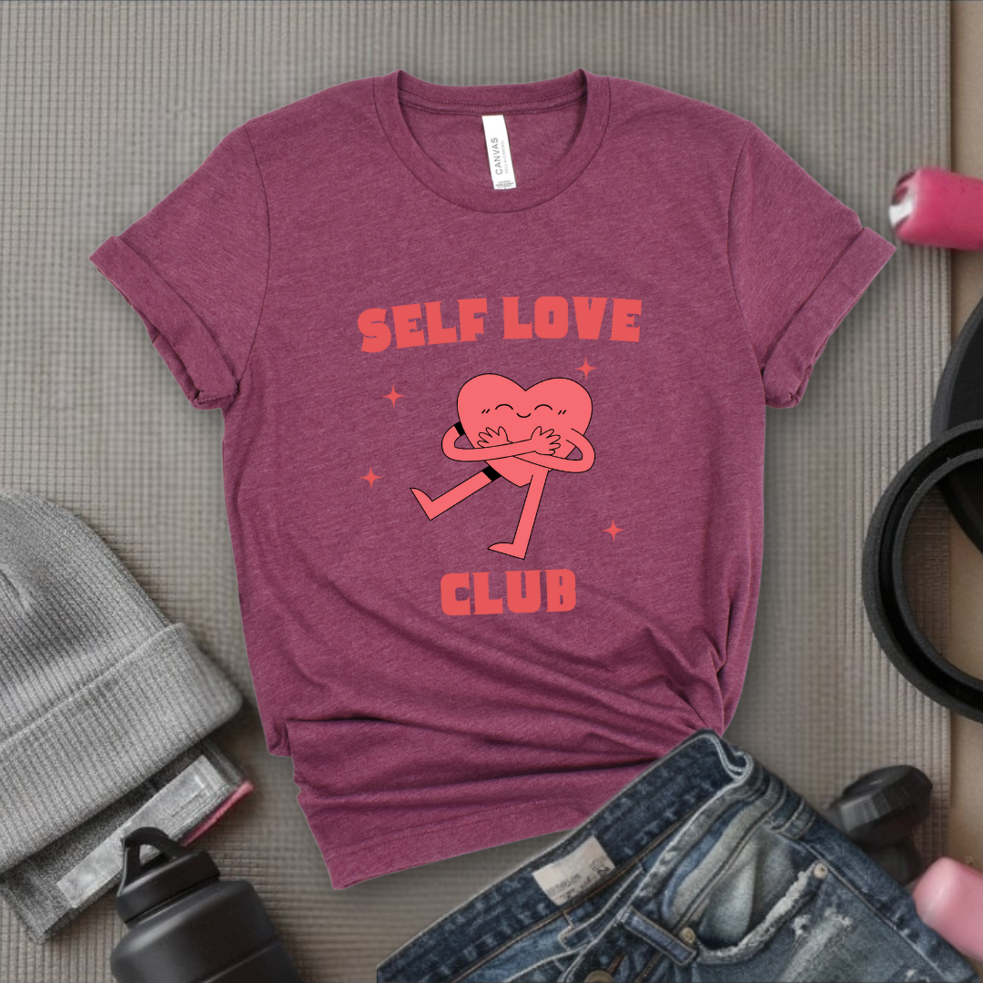 Aesthetic Self Love Tshirt - Cute Mental Health T-shirt - Y2K Trendy Tee - Vintage Aesthetic Graphic Tee - Gift for Feminists - Bella Canvas 3001
