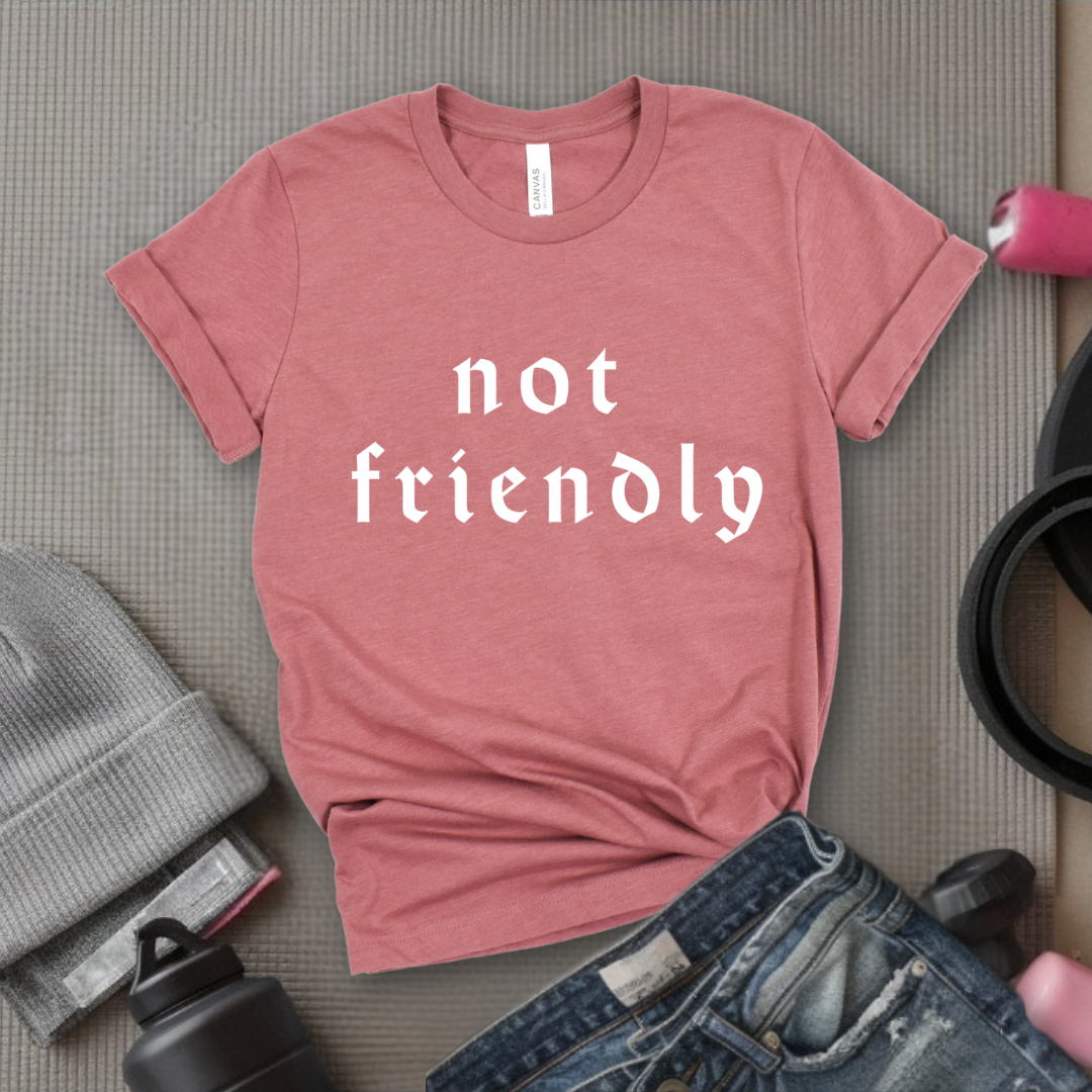 Not Friendly - Women Right T-Shirts - Unisex Jersey Short Sleeve Shirt - Gift for Her - Bella Canvas 3001