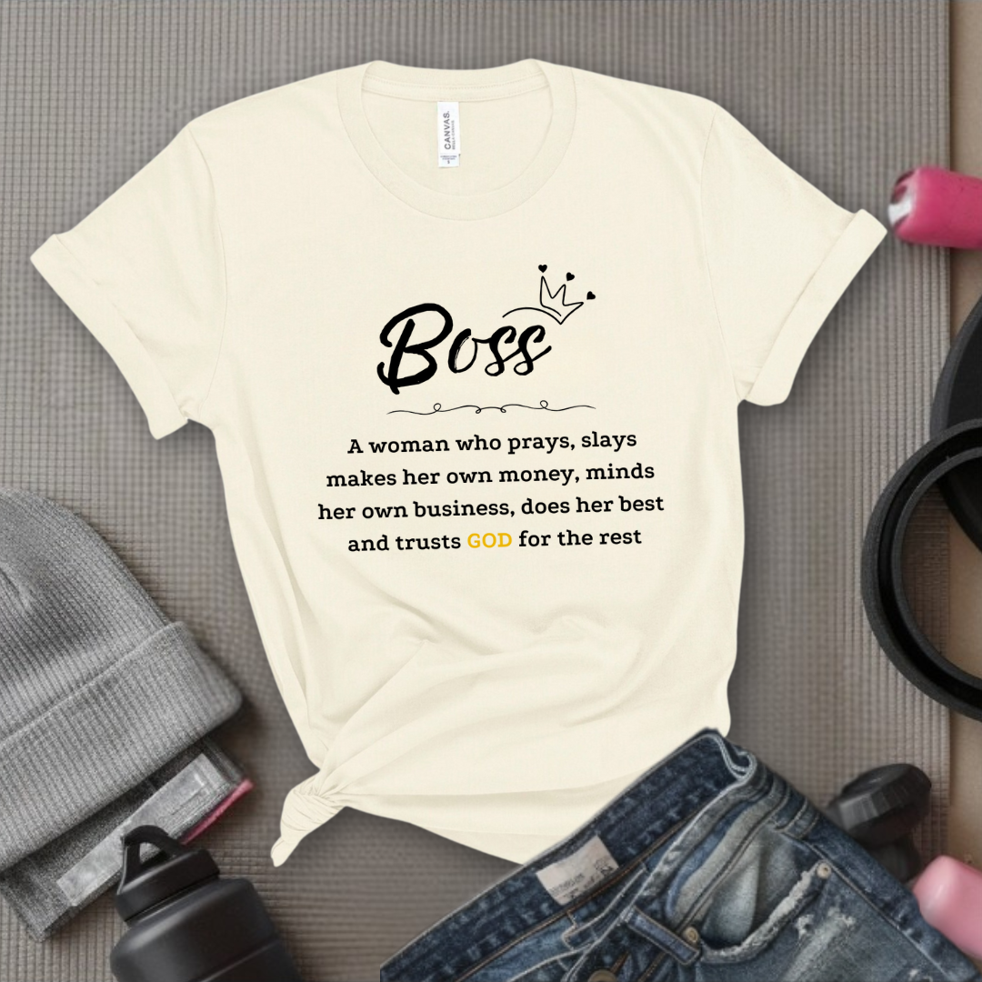 Women Boss Definition - Women Empowerment Tshirt - Gift for Strong Women, Feminists - Bella Canvas 3001