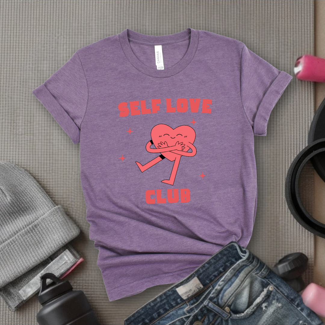 Aesthetic Self Love Tshirt - Cute Mental Health T-shirt - Y2K Trendy Tee - Vintage Aesthetic Graphic Tee - Gift for Feminists - Bella Canvas 3001