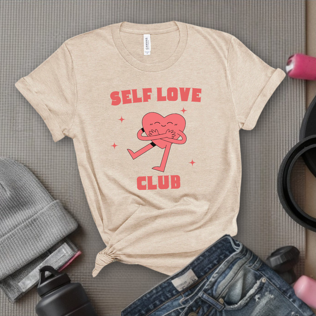 Aesthetic Self Love Tshirt - Cute Mental Health T-shirt - Y2K Trendy Tee - Vintage Aesthetic Graphic Tee - Gift for Feminists - Bella Canvas 3001