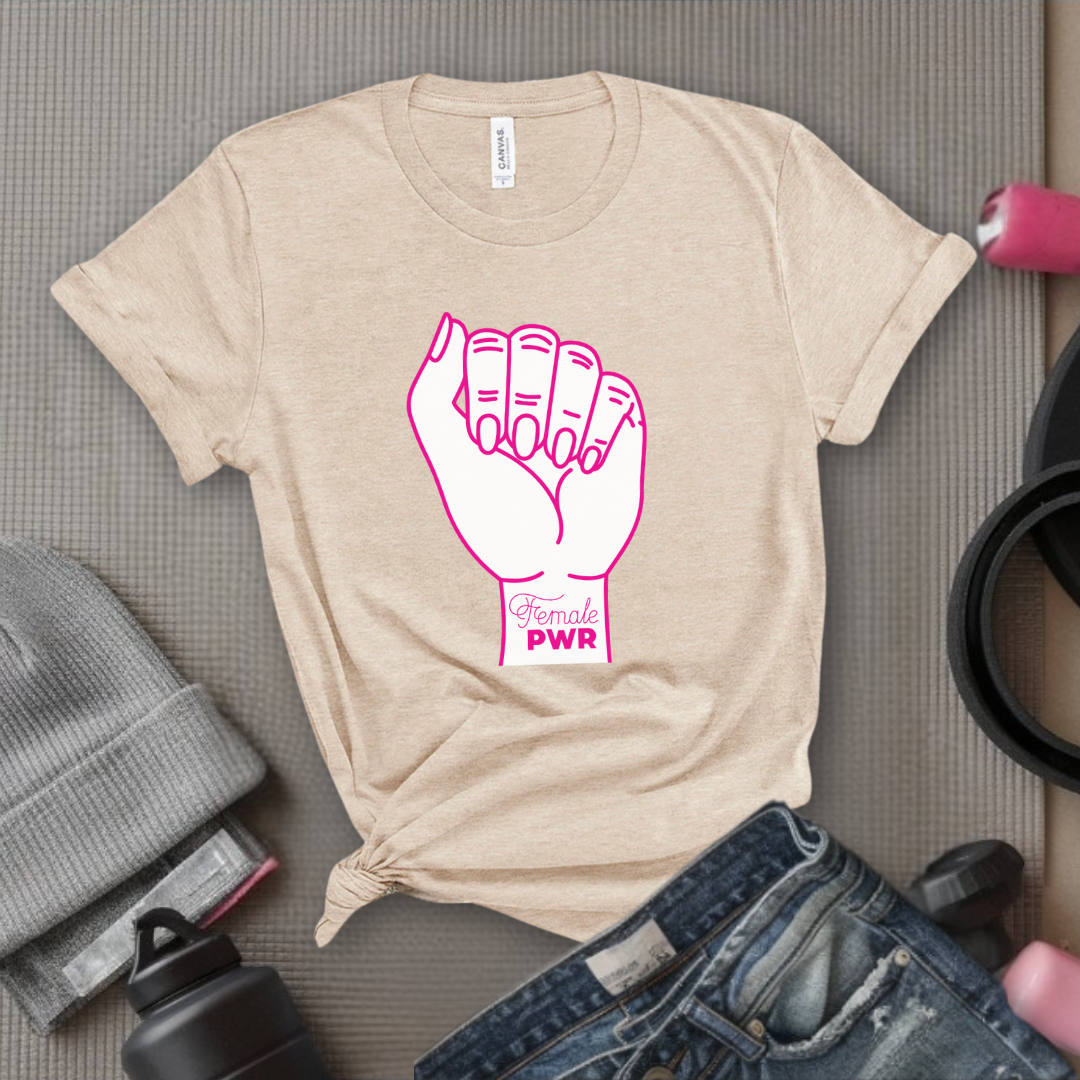 Feminist Fist - Retro Sarcastic T-Shirt - Women Right Shirts - Unisex Jersey Short Sleeve Shirt - Gift for Her - Bella Canvas 3001