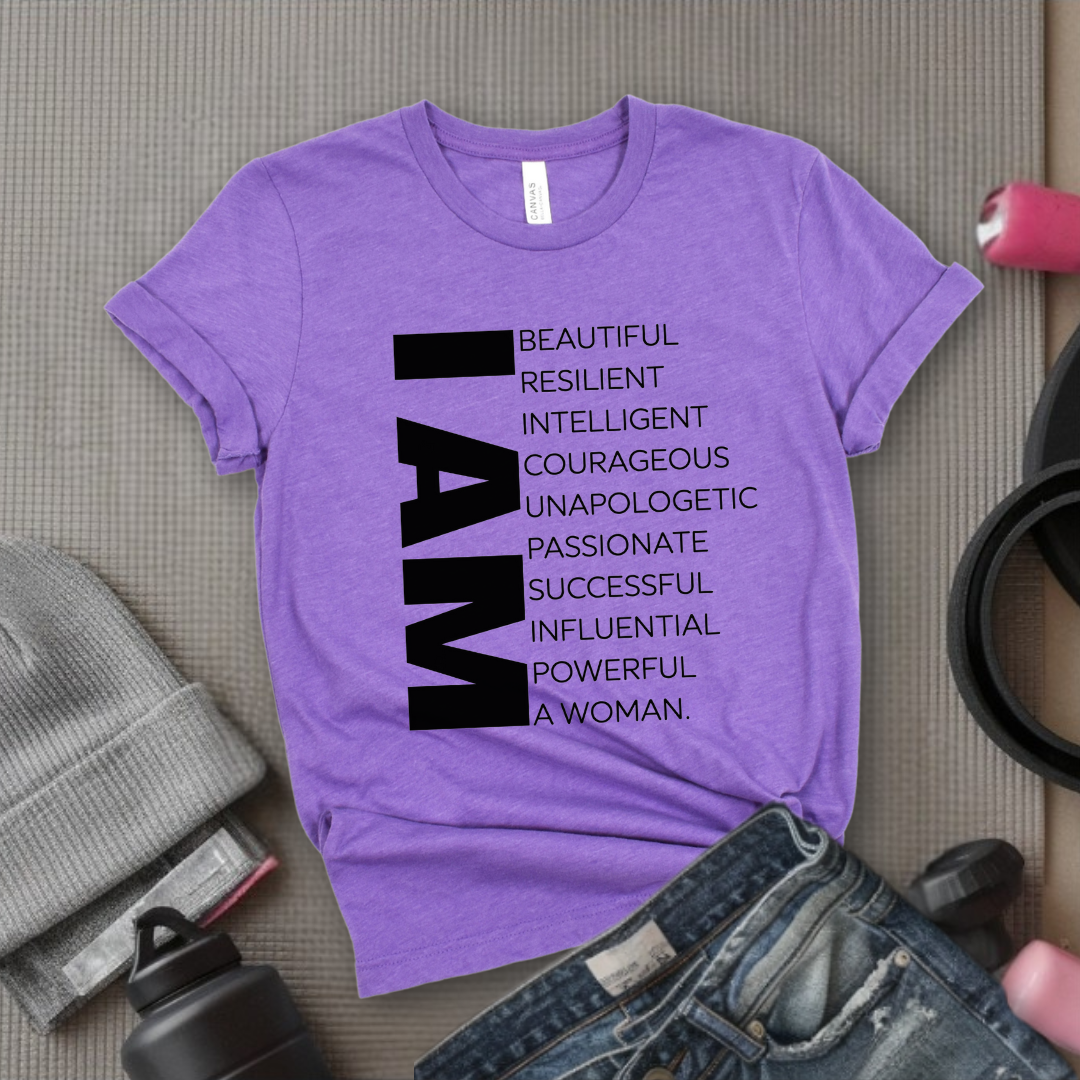 I am Beautiful Resilient Intelligent Powerful Woman T-shirt - Unisex Jersey Short Sleeve Shirt - Women Empowerment Tee - Self Gift - Bella Canvas 3001