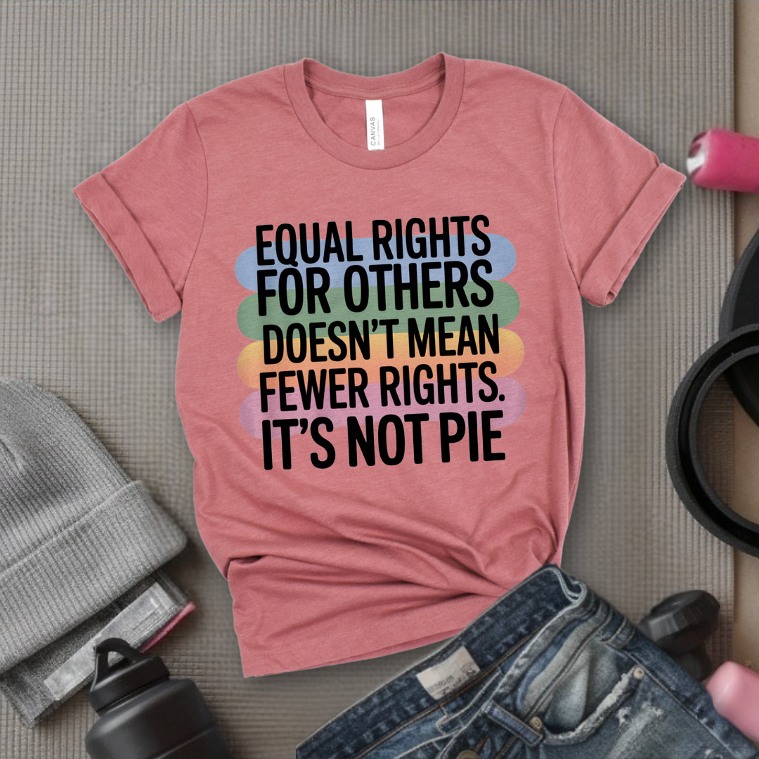 Equal Rights for Others Doesn't Mean Fewer Rights For You, It's Not Pie Shirt - Human Rights Tee- Equality Gift for Men & Women - Bella Canvas 3001