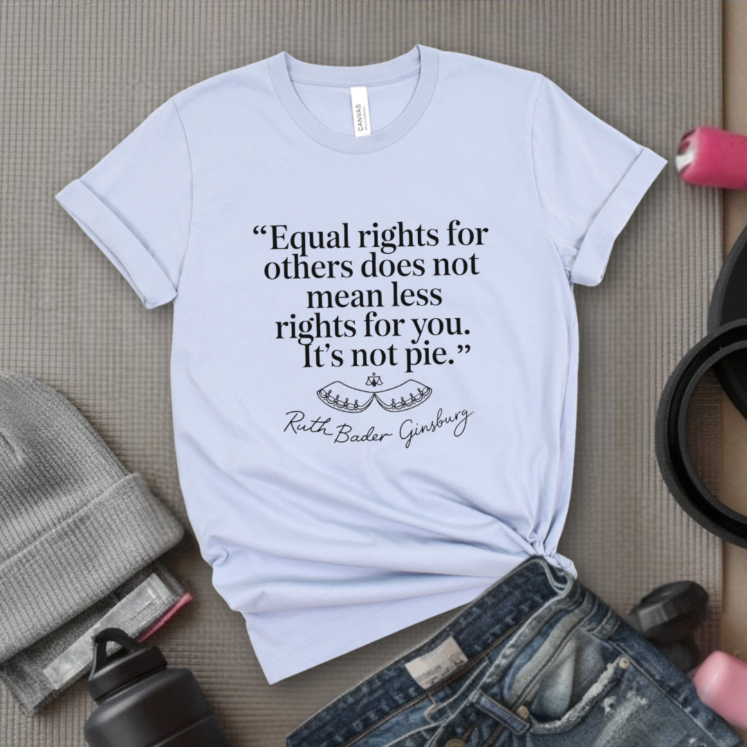 Equal Rights For Others Does Not Mean Less Rights For You It's Not Pie - Women Empowerment Tshirt - Gift for Strong Women, Feminists - Bella Canvas 3001